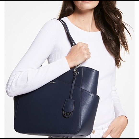 BLACK Michael Kors Jet Set Large Saffiano Leather Tote Bag 💕✨ - Picture 12 of 12